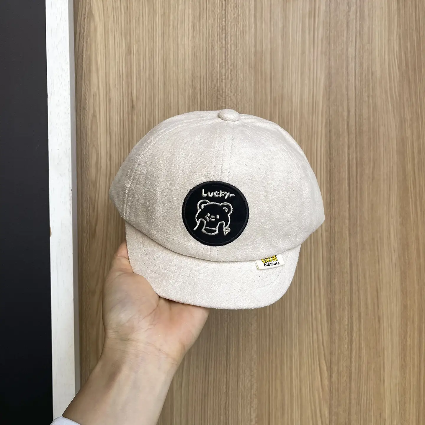 Black Bear Print Baseball Cap for Kids Girls Spring Fall Sun Protection - Image 2