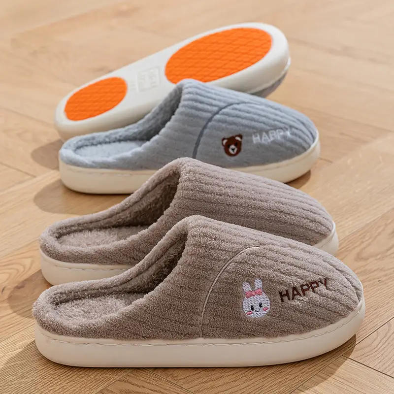 Cotton Warm Slippers for Women Winter Indoor