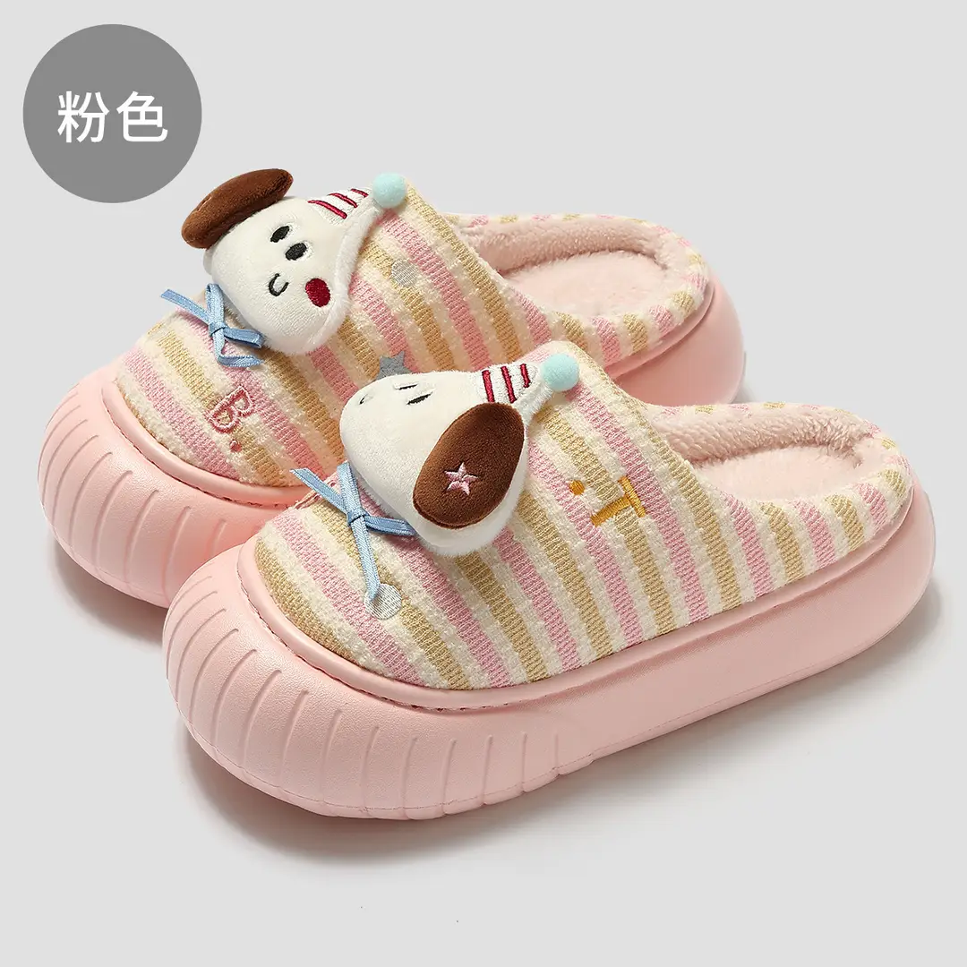 Parent-Child Cotton Slippers for Women Winter Baotou Cartoon New Home Indoor Non-Slip Wear-Resistant Soft-Soled Cotton Slippers for Women Wholesale - Image 6
