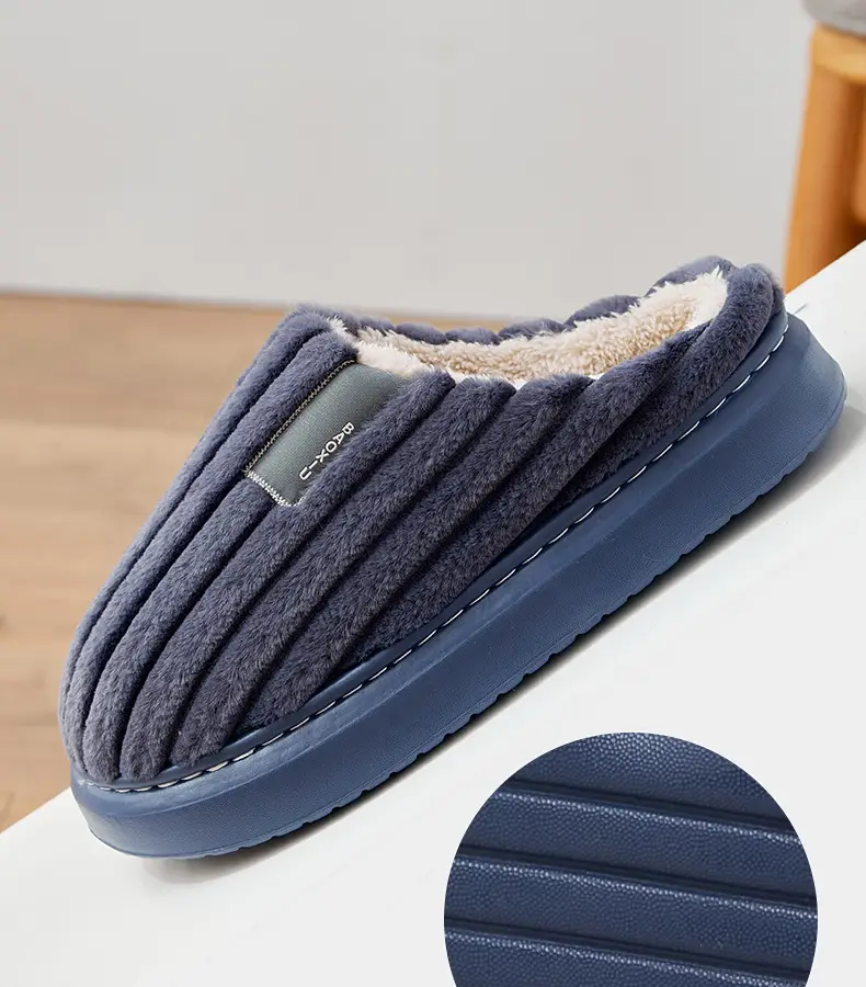 Elderly Non-Slip Fleece Slippers for Men Winter — feature 10