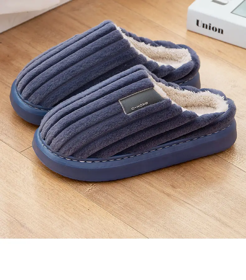 Elderly Non-Slip Fleece Slippers for Men Winter — feature 3