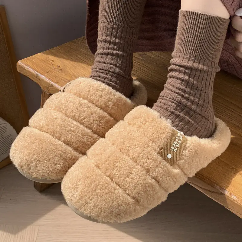 Non-Slip Cotton Slippers for Women in Winter 2025 New Indoor Home Household Fleece-Lined Warm Cotton Slippers for Women in Winter for Men - Image 6