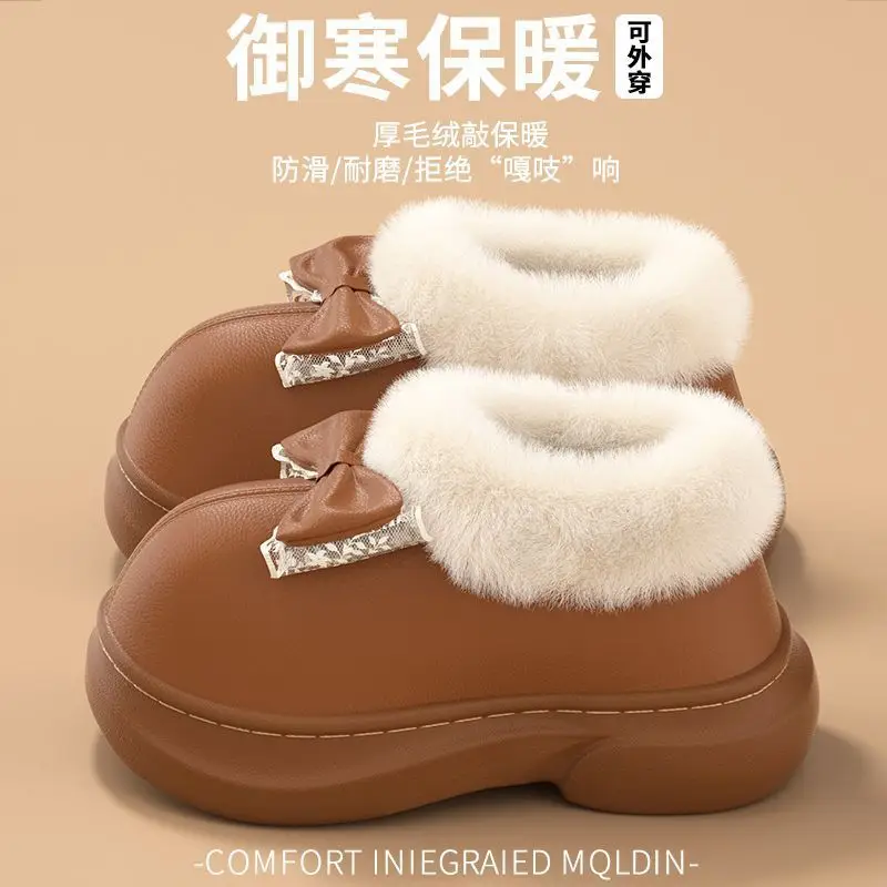 Cotton Slippers Women's Autumn and Winter Indoor Home 2025 New Thick-Soled Plush Slippers Winter Women's Cotton Shoes Wholesale - Image 5