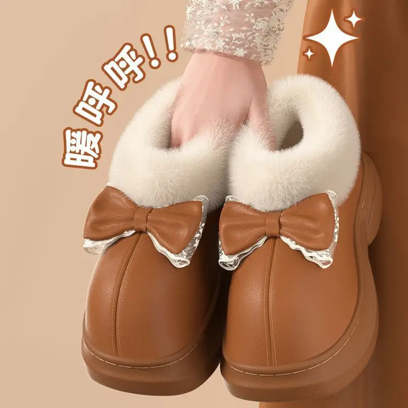 Cotton Slippers Women's Autumn and Winter Indoor Home 2025 New Thick-Soled Plush Slippers Winter Women's Cotton Shoes Wholesale - Image 6