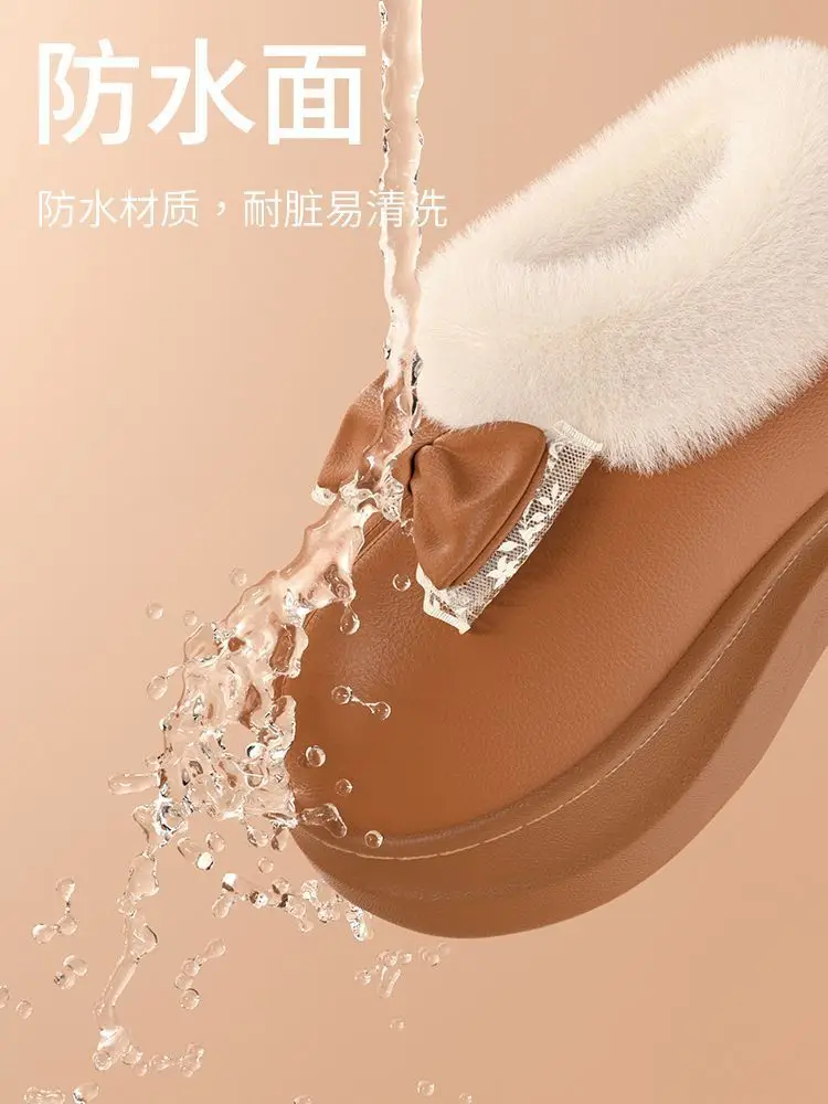 Cotton Slippers Women's Autumn and Winter Indoor Home 2025 New Thick-Soled Plush Slippers Winter Women's Cotton Shoes Wholesale — feature 2