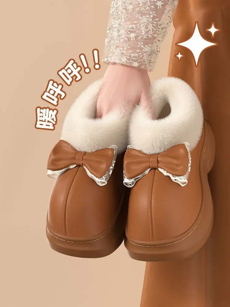 Cotton Slippers Women's Autumn and Winter Indoor Home 2025 New Thick-Soled Plush Slippers Winter Women's Cotton Shoes Wholesale — feature 7