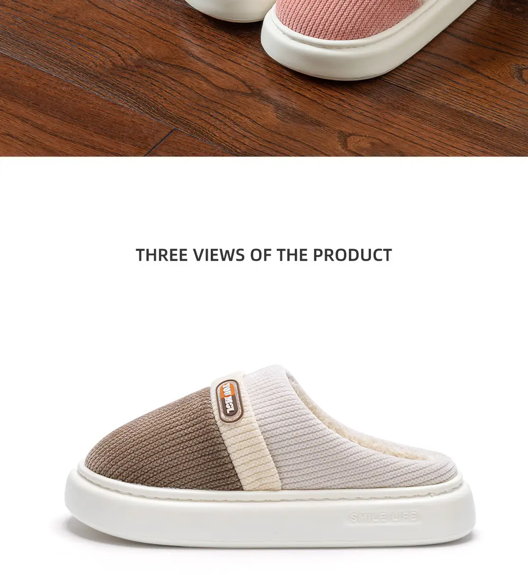 Thick-Soled Men's Cotton Slippers for Men's Winter Outer Wear 2025 New Indoor Home Non-Slip Warm Color Matching Outdoor Cotton Shoes — feature 23