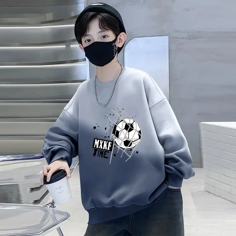 Boys Sweatshirt Gradient Crew Neck T-Shirt Spring Autumn 2025 - Image 9