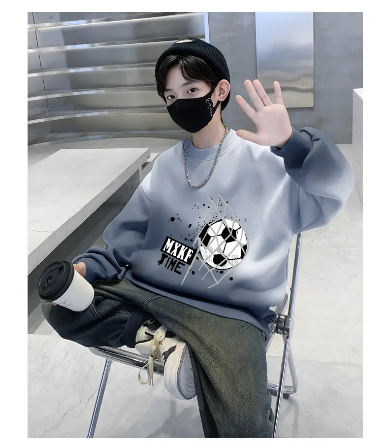 Boys Sweatshirt Gradient Crew Neck T-Shirt Spring Autumn 2025 — feature 10