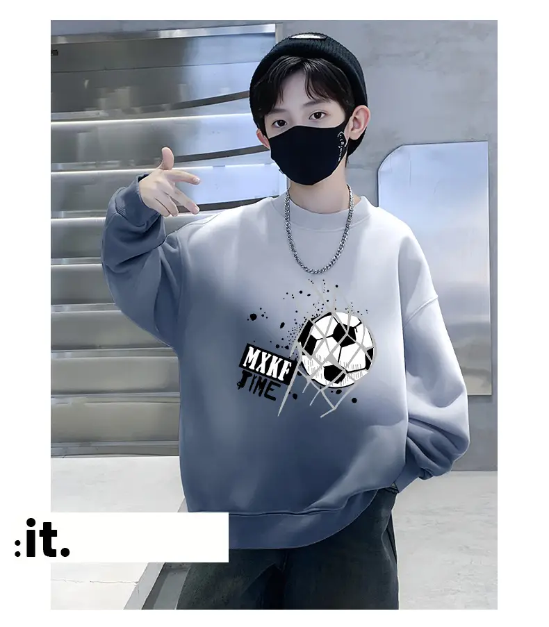 Boys Sweatshirt Gradient Crew Neck T-Shirt Spring Autumn 2025 — feature 11