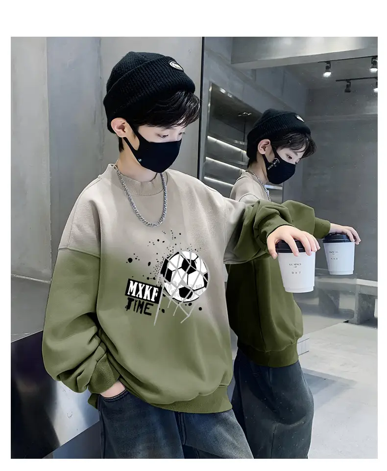 Boys Sweatshirt Gradient Crew Neck T-Shirt Spring Autumn 2025 — feature 12