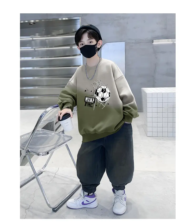 Boys Sweatshirt Gradient Crew Neck T-Shirt Spring Autumn 2025 — feature 13