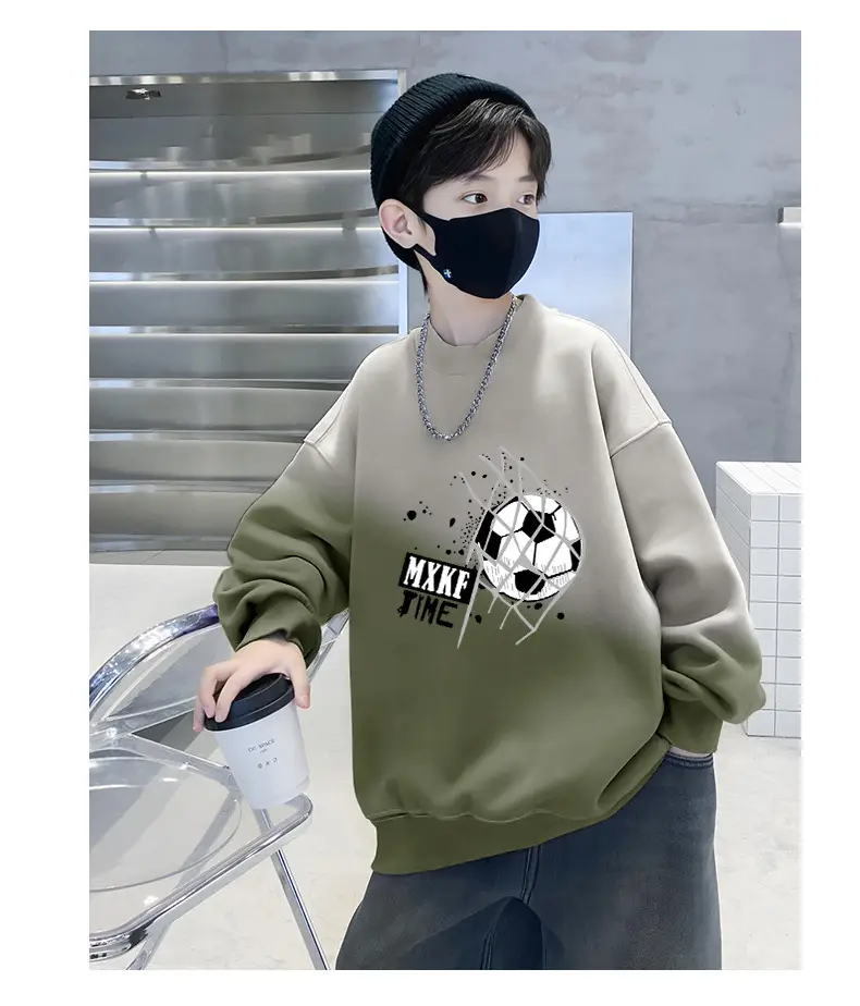Boys Sweatshirt Gradient Crew Neck T-Shirt Spring Autumn 2025 — feature 14