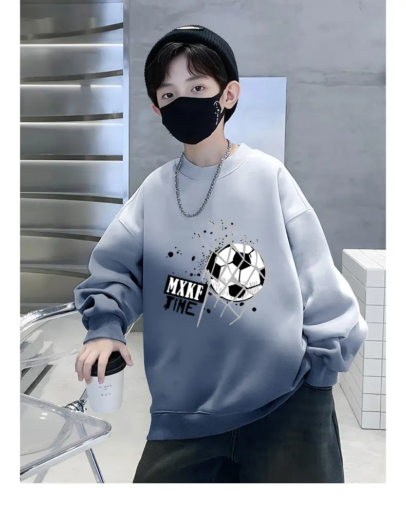 Boys Sweatshirt Gradient Crew Neck T-Shirt Spring Autumn 2025 — feature 9
