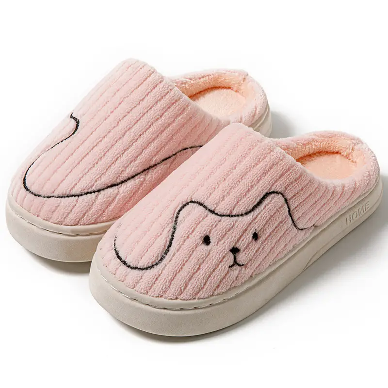 Cute Cartoon Cotton Slippers Women Winter Pink - Image 10