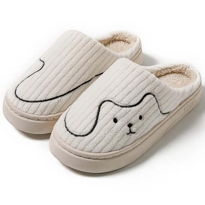 Cute Cartoon Cotton Slippers Women Winter Pink - Image 3