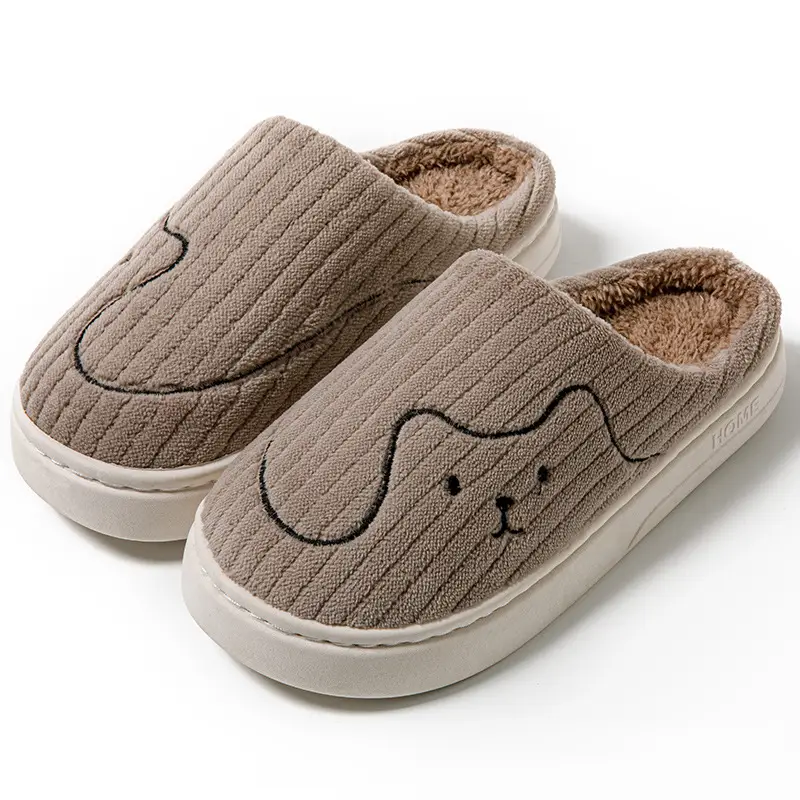 Cute Cartoon Cotton Slippers Women Winter Pink - Image 5