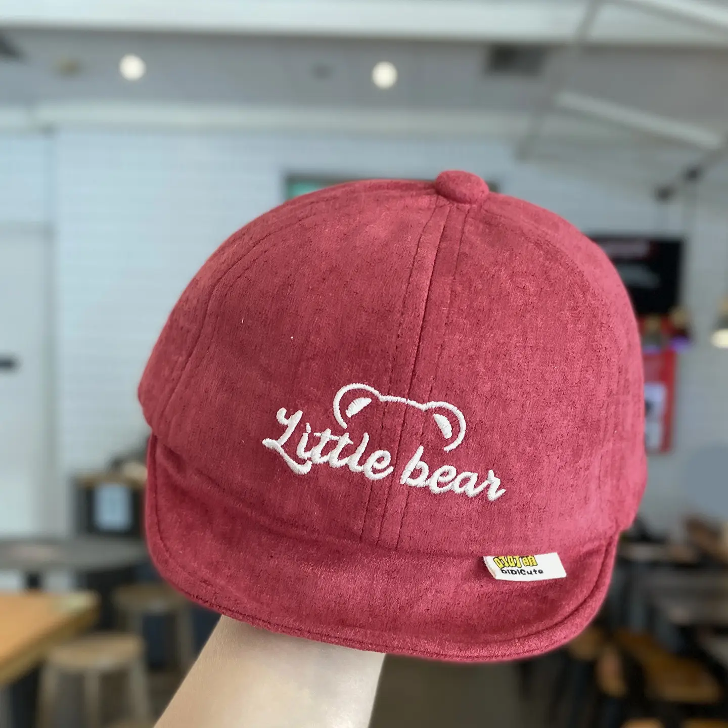 Baby "Live Bear" Beige Soft Baseball Cap — feature 10