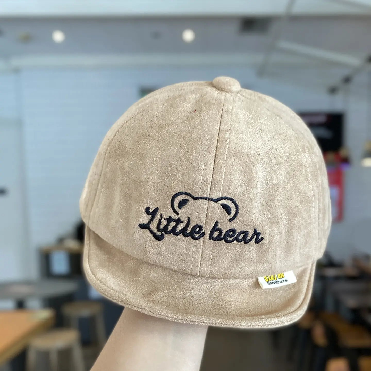 Baby "Live Bear" Beige Soft Baseball Cap - Image 3