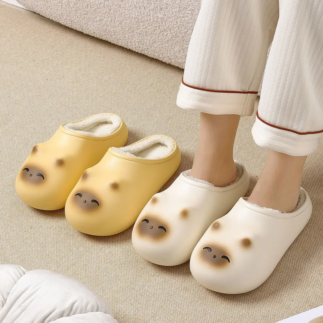 Cartoon Cute Cat Little Fat Cat Cotton Slippers 2025 Autumn and Winter New Outer Wear Waterproof Anti-Slip Thick-Soled Warm Cotton Shoes for Women - Image 7