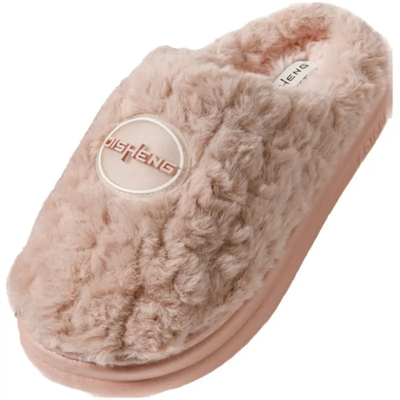 Cotton Slippers for Women Autumn and Winter 2025 New Home Indoor Thick-Soled Non-Slip Warm Thickeneded Plush Cotton Slippers for Men - Image 10
