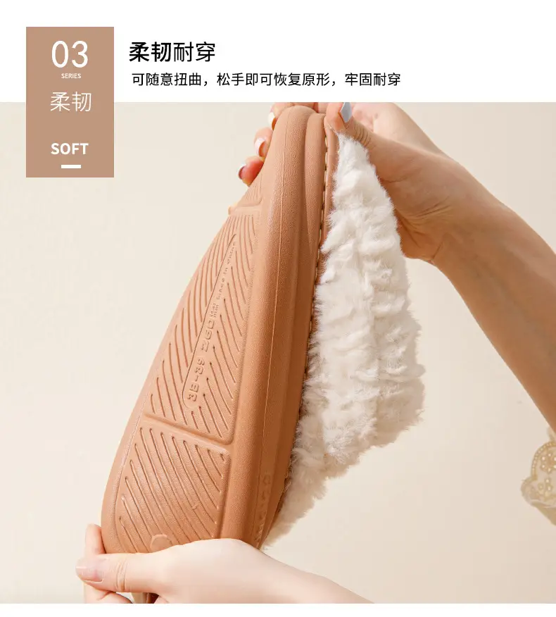 Cotton Slippers for Women Autumn and Winter 2025 New Home Indoor Thick-Soled Non-Slip Warm Thickeneded Plush Cotton Slippers for Men — feature 6