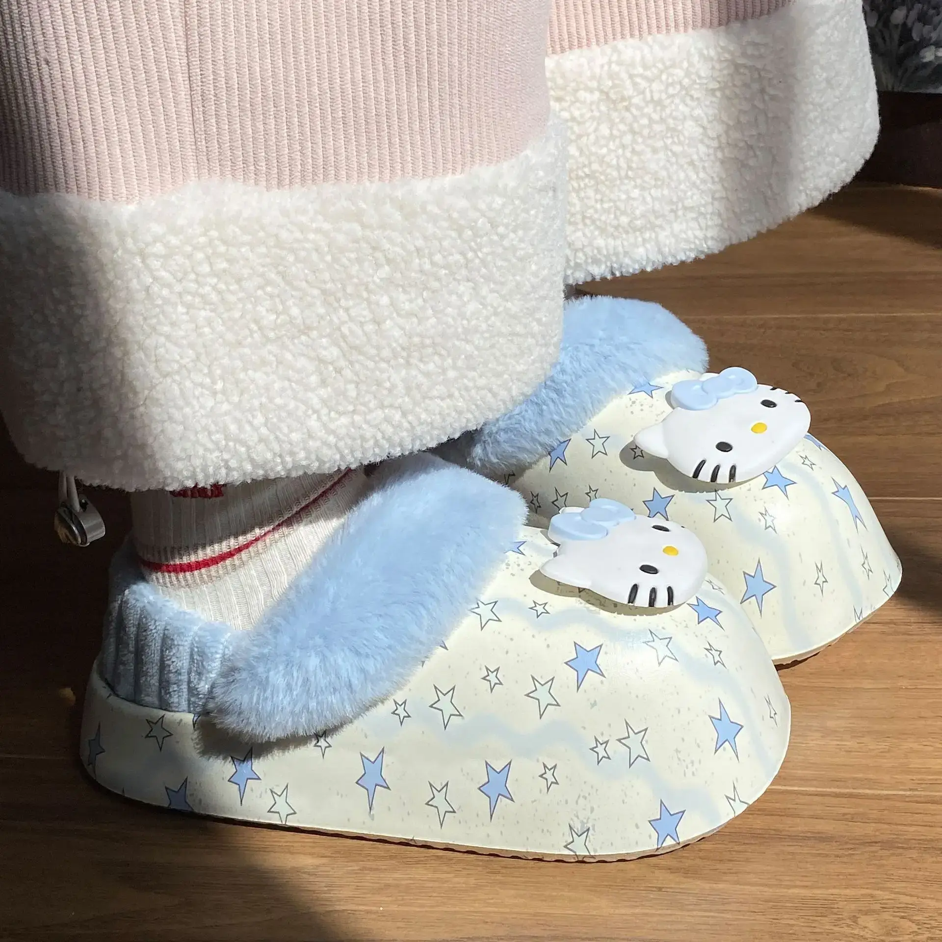Winter Cute Cat Embroidered Soft Slippers for Girls - Image 5