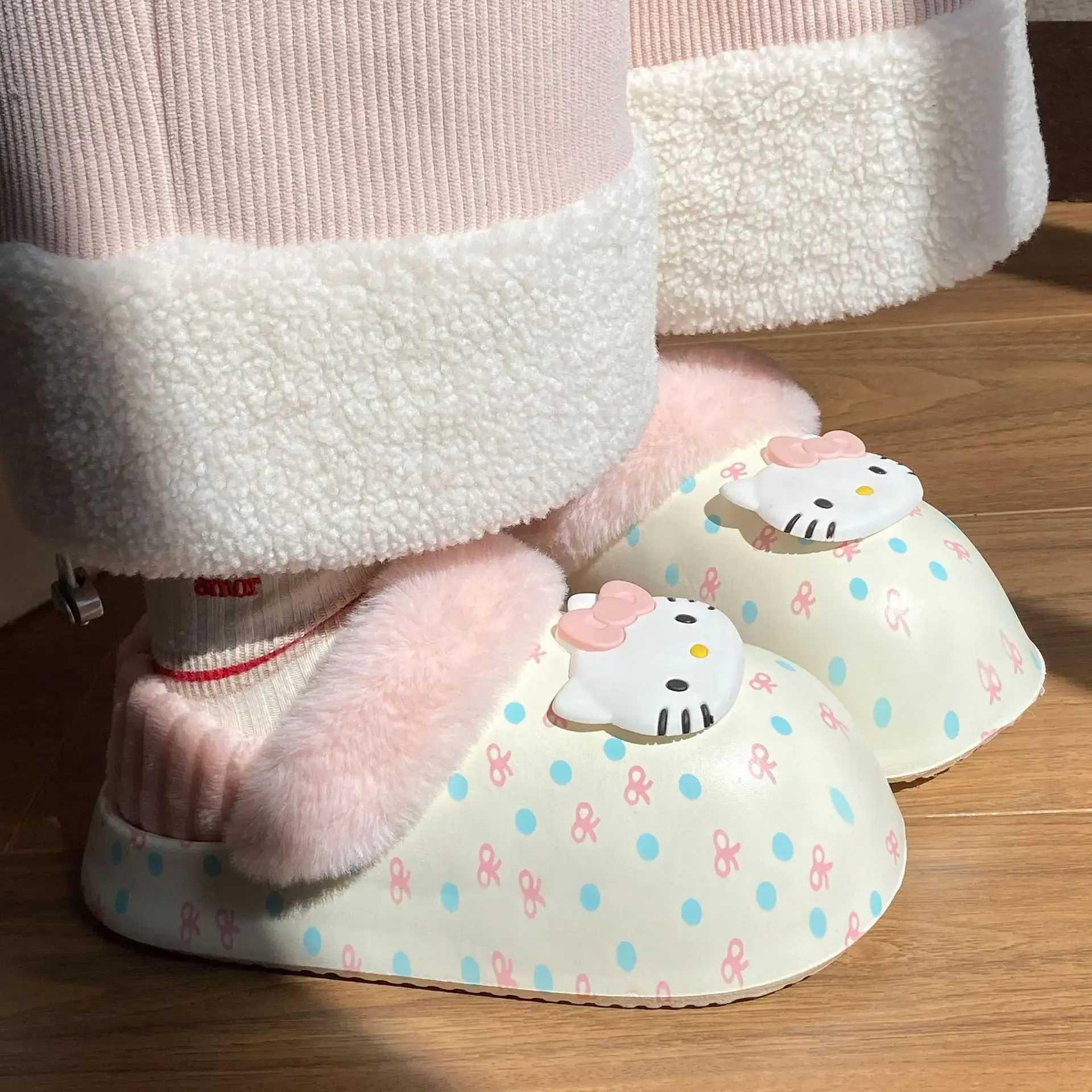 Winter Cute Cat Embroidered Soft Slippers for Girls - Image 6