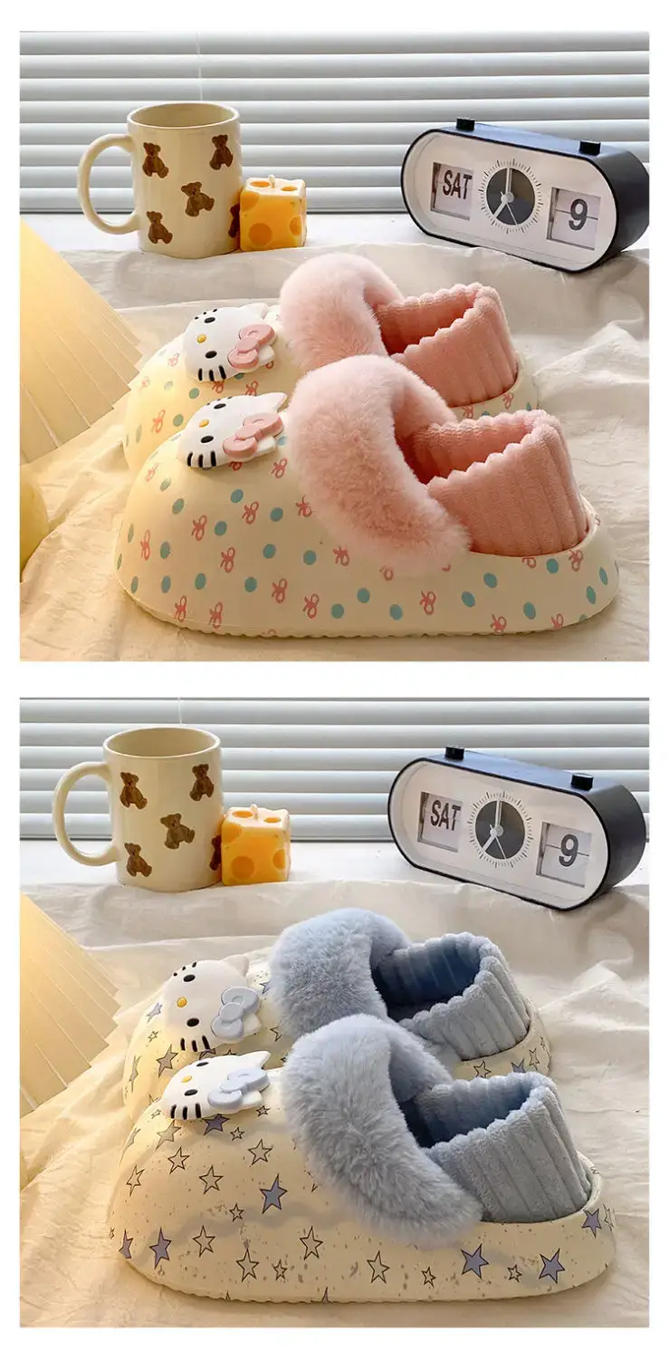 Winter Cute Cat Embroidered Soft Slippers for Girls — feature 19