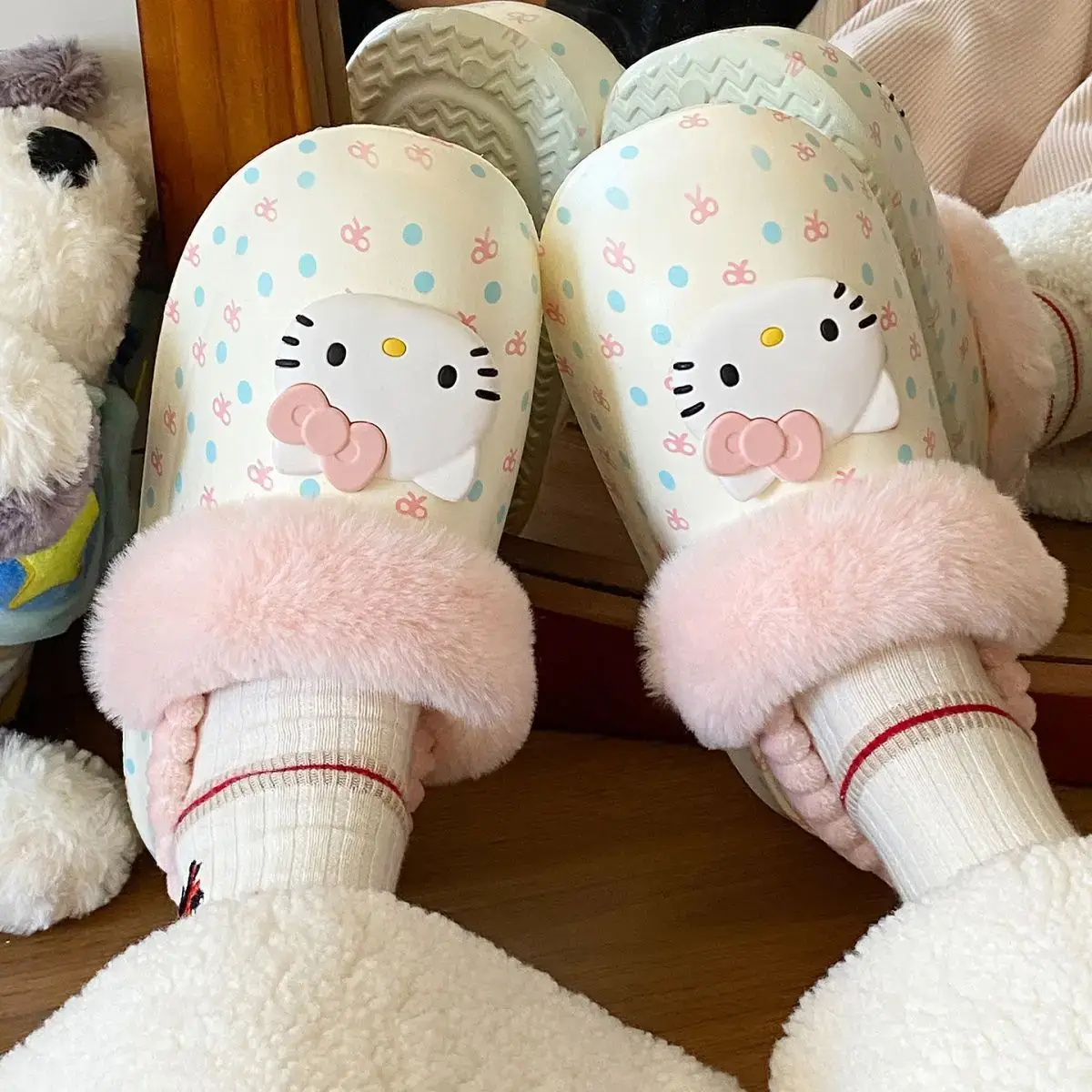 Winter Cute Cat Embroidered Soft Slippers for Girls — feature 23