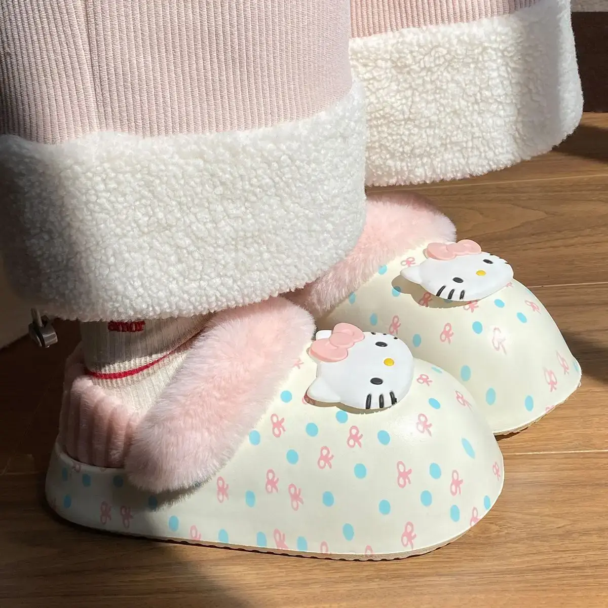 Winter Cute Cat Embroidered Soft Slippers for Girls — feature 32