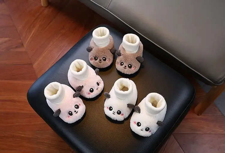 Baby Cartoon Panda Socks Shoes Velvet Warm Winter Socks — feature 3