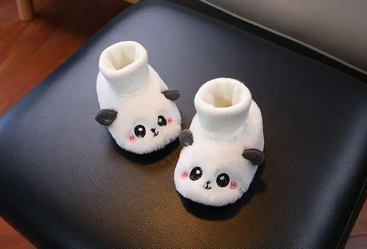 Baby Cartoon Panda Socks Shoes Velvet Warm Winter Socks — feature 5