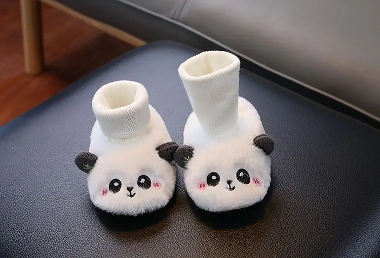 Baby Cartoon Panda Socks Shoes Velvet Warm Winter Socks — feature 9