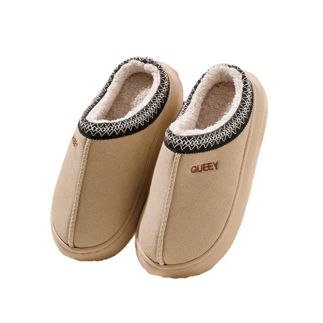 Plush Cotton Slippers for Women 2026 New Autumn and Winter Indoor and Outdoor Wear Home Thick-Soled Non-Slip Fleece-Lined Warm Cotton Shoes - Image 8