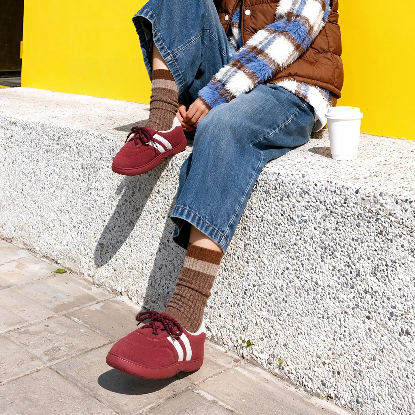 Women Velvet Cotton Training Shoes American Style Winter Autumn - Image 5