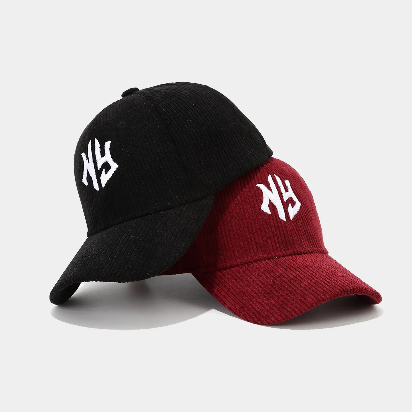 Women Red Black NY Logo Baseball Cap - Image 8