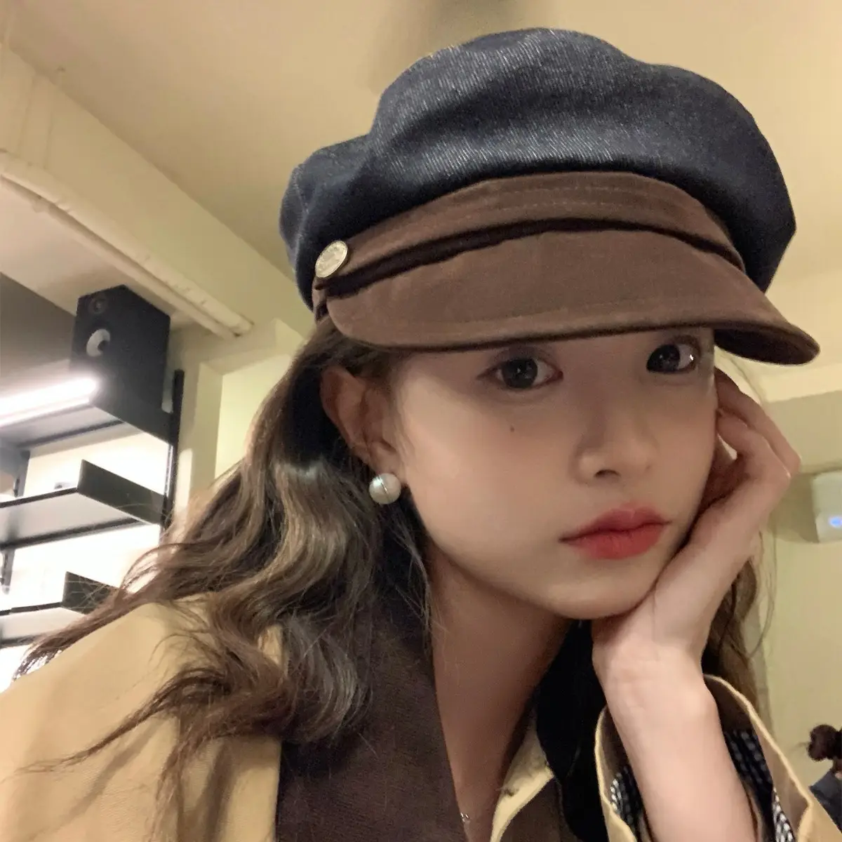 Japanese Retro Newsboy Cap for Women Autumn Winter Flat Top - Image 3