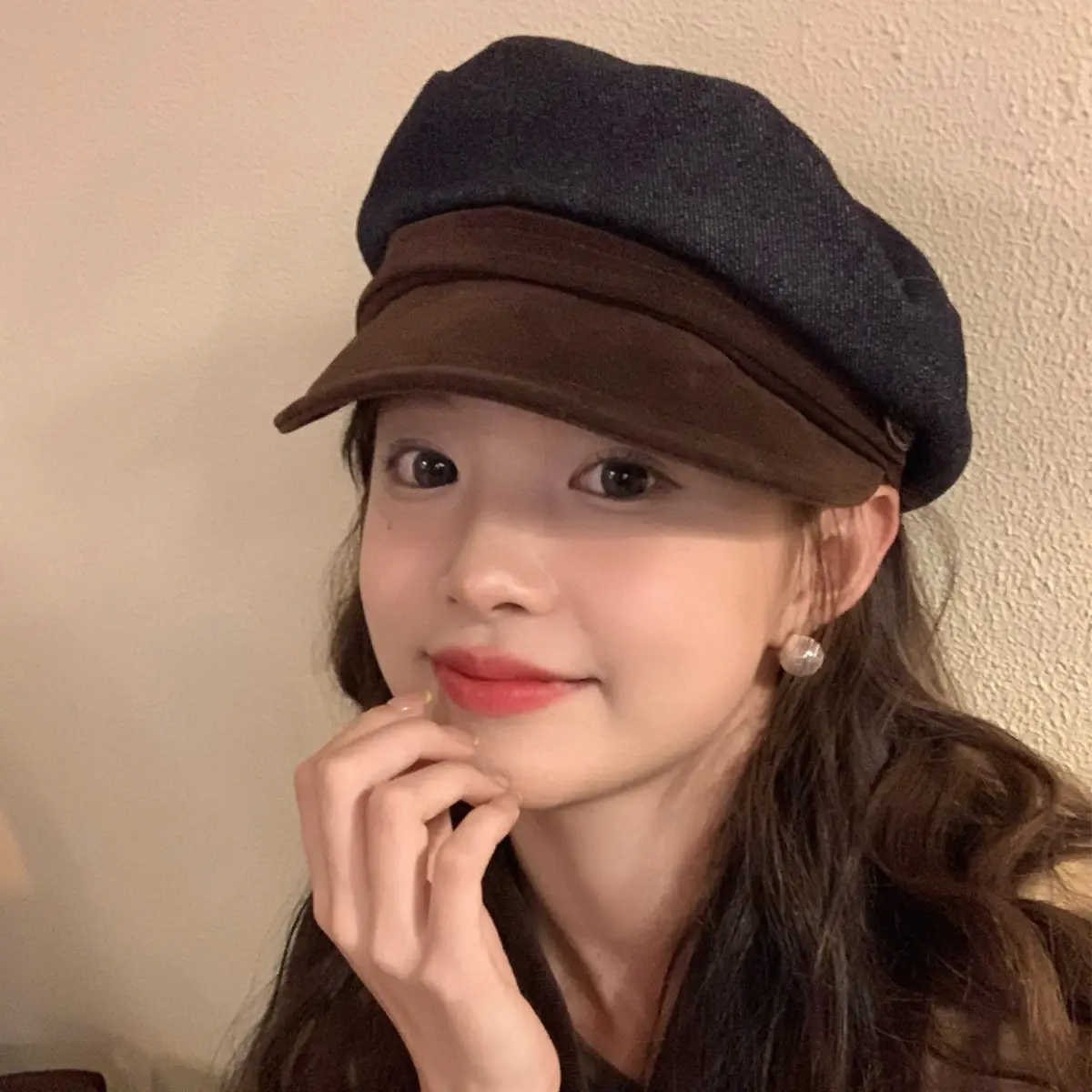 Japanese Retro Newsboy Cap for Women Autumn Winter Flat Top - Image 4