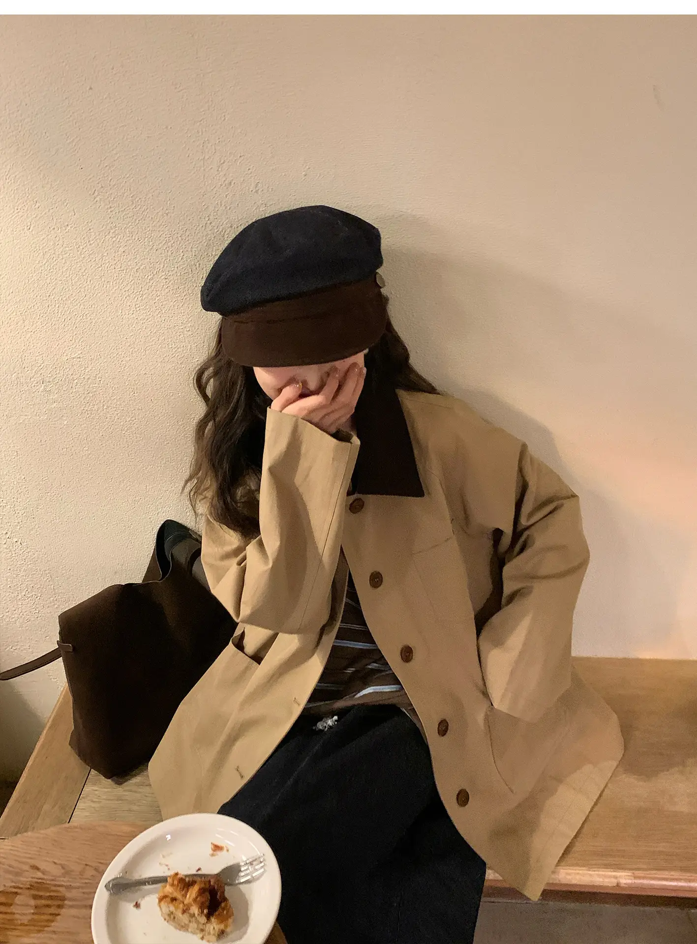 Japanese Retro Newsboy Cap for Women Autumn Winter Flat Top — feature 14