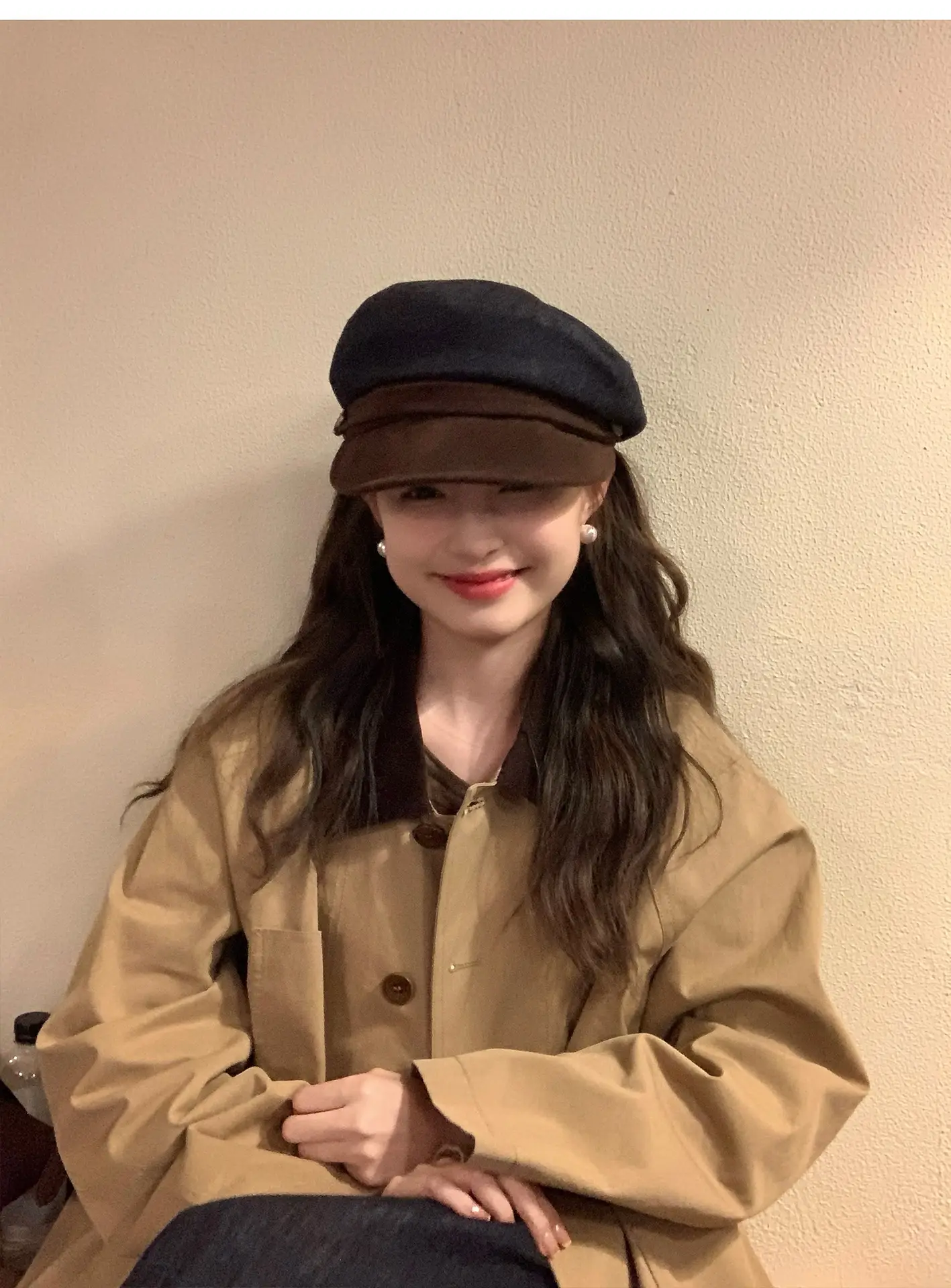 Japanese Retro Newsboy Cap for Women Autumn Winter Flat Top — feature 15