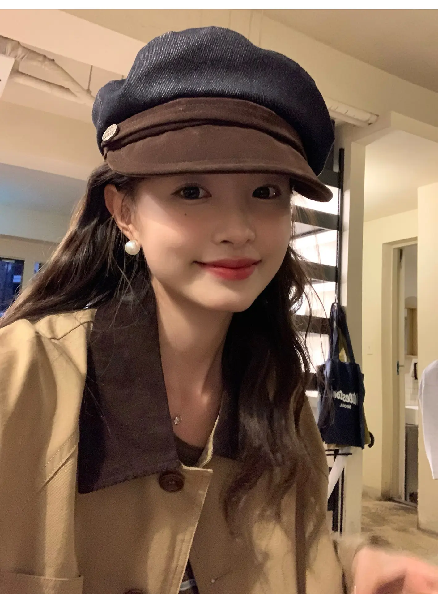 Japanese Retro Newsboy Cap for Women Autumn Winter Flat Top — feature 16
