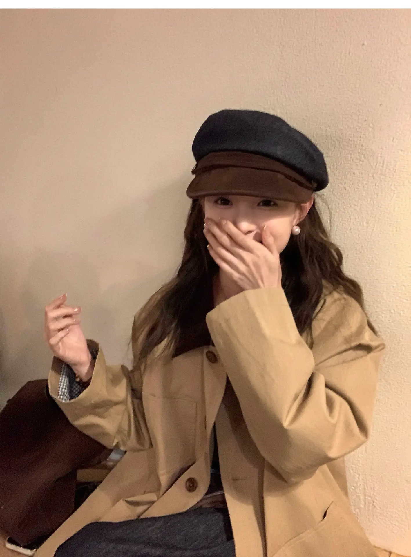 Japanese Retro Newsboy Cap for Women Autumn Winter Flat Top — feature 17