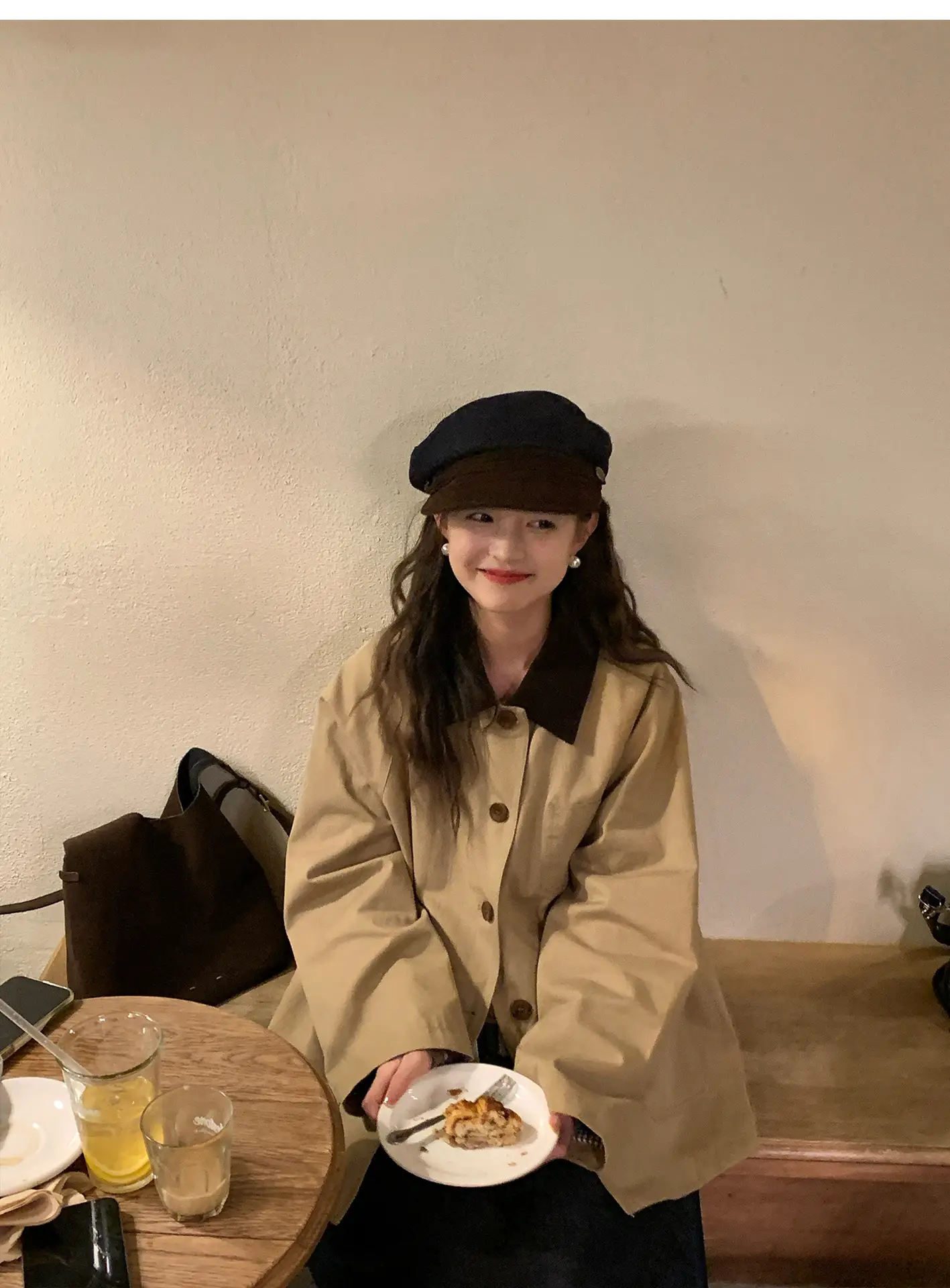 Japanese Retro Newsboy Cap for Women Autumn Winter Flat Top — feature 20