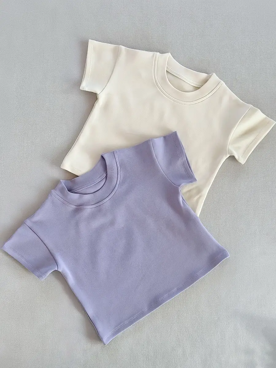 2026 Spring Kids Cotton Short Sleeve T-Shirts Set - Image 9