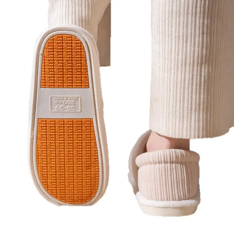 Maternity Postpartum Cotton Slippers for Women, Autumn and Winter Indoor Non-Slip Soft Sole Home Slippers for October Maternity with Covered Heel