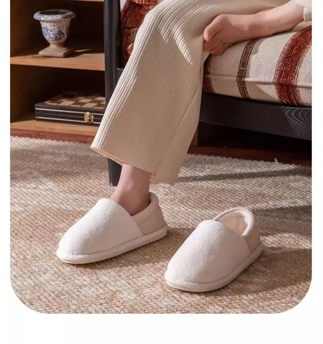 Maternity Postpartum Cotton Slippers for Women, Autumn and Winter Indoor Non-Slip Soft Sole Home Slippers for October Maternity with Covered Heel — feature 9