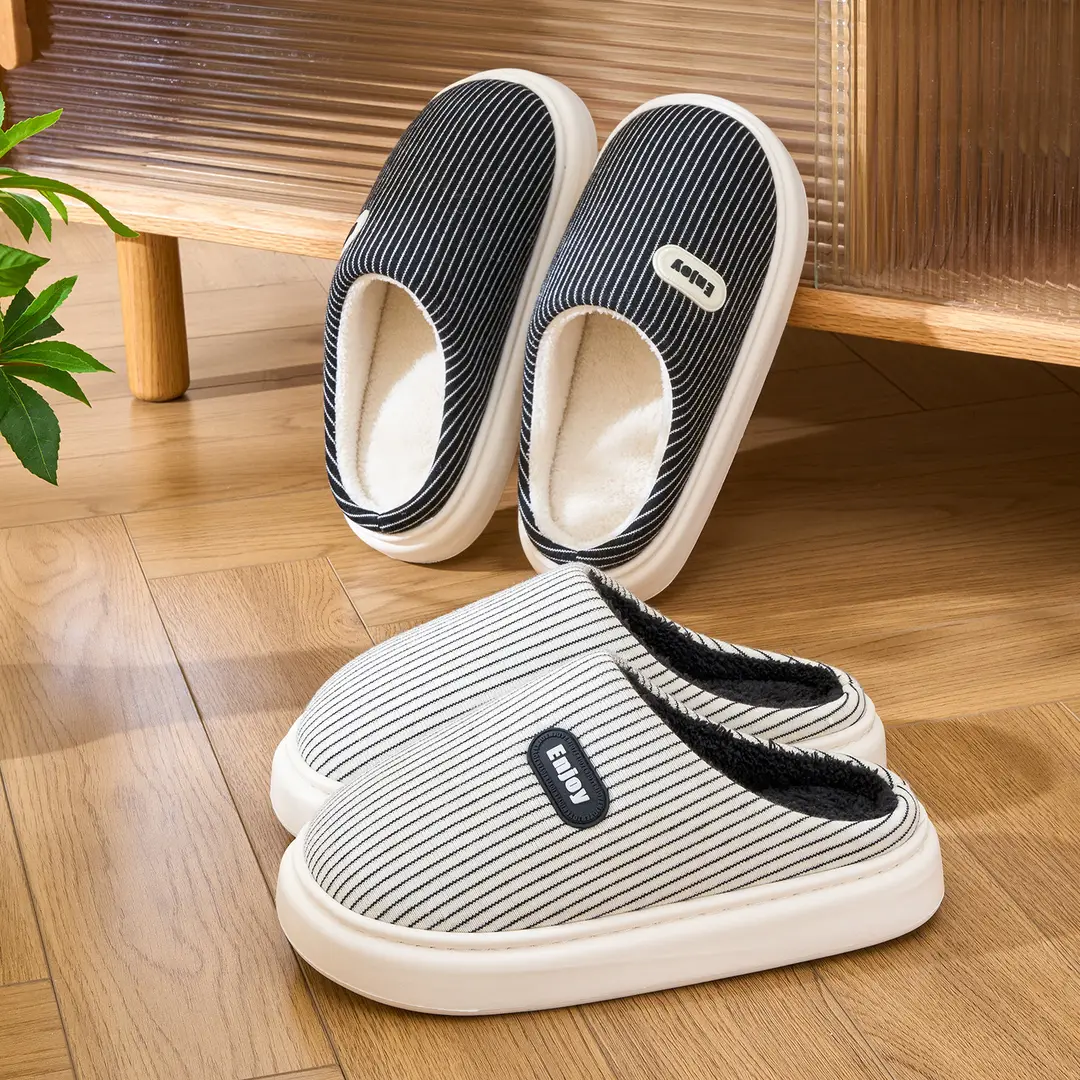Cotton Slippers for Women, Winter 2026 New Model, Indoor Home Warm Plush Slippers for Men, Household Use for Men in Autumn and Winter - Image 5