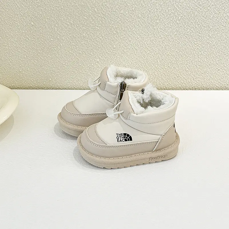 Baby Fleece Boot White Winter Warm Thick