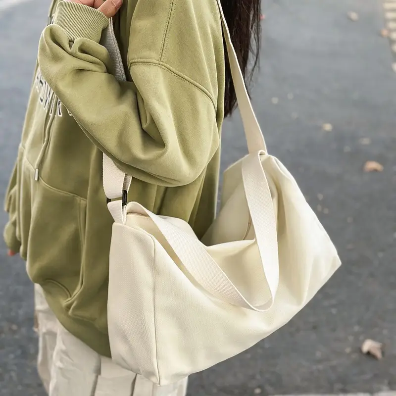 Canvas Large Capacity Satchel Crossbody Bag for Students - Image 7